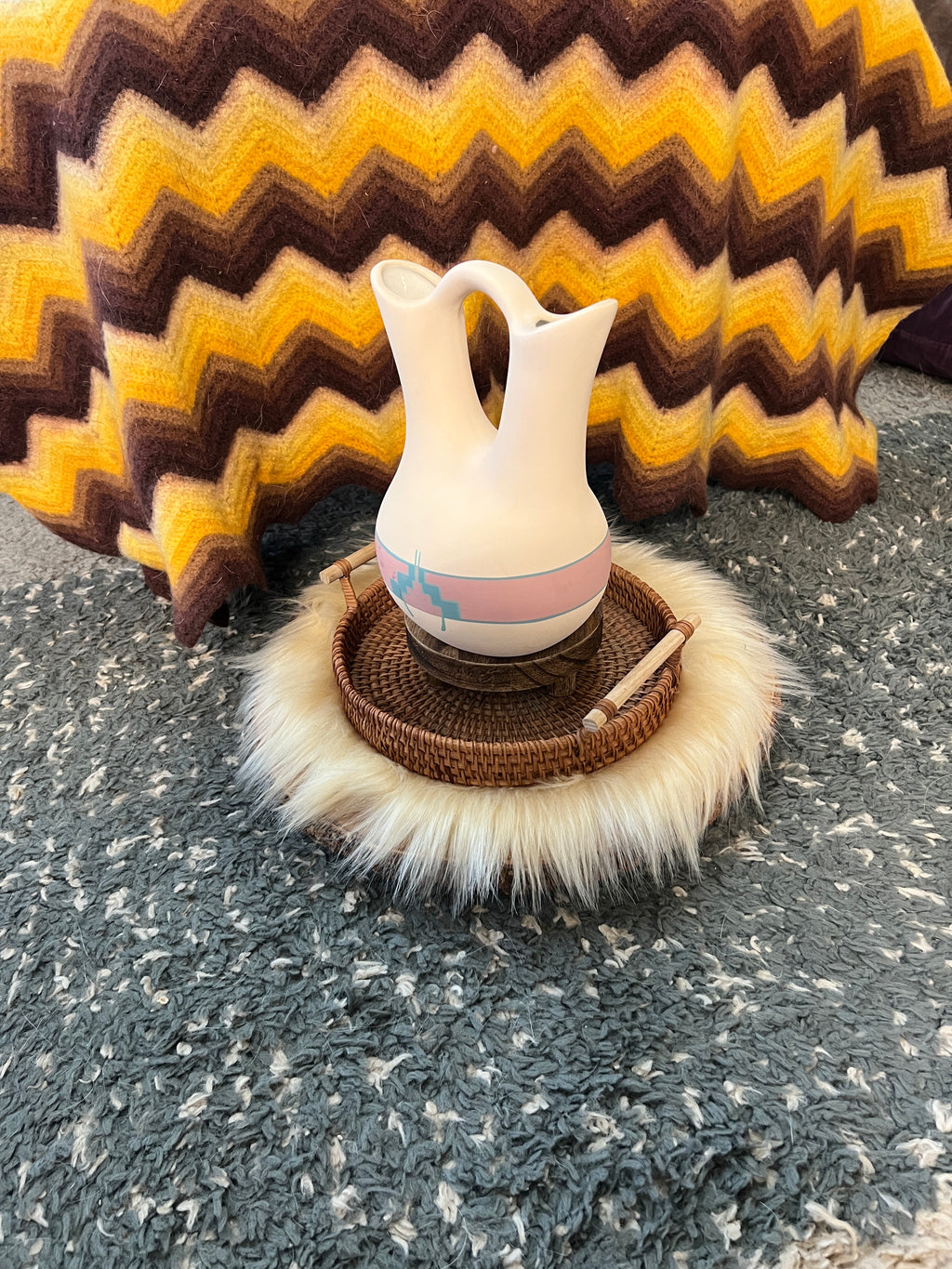 Southwestern Hand sculpted vase