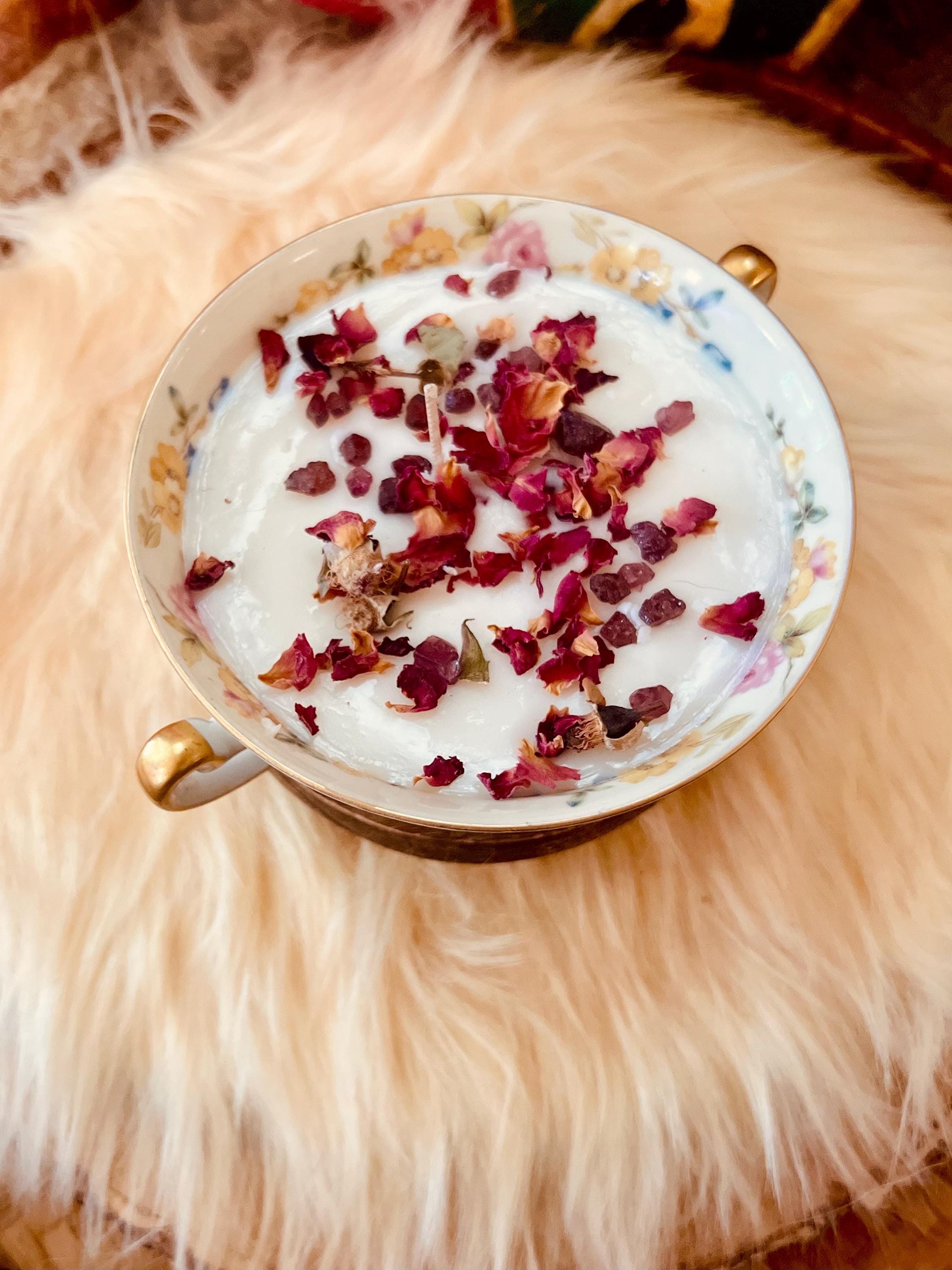 Soy Candle in reusable Vintage China Soup Dish