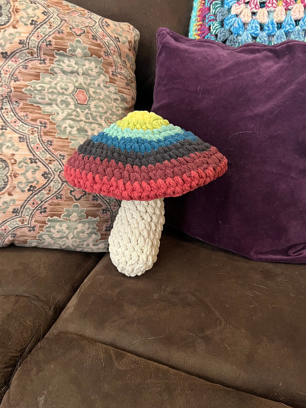 Midi Plush Mushroom Decor Pillow