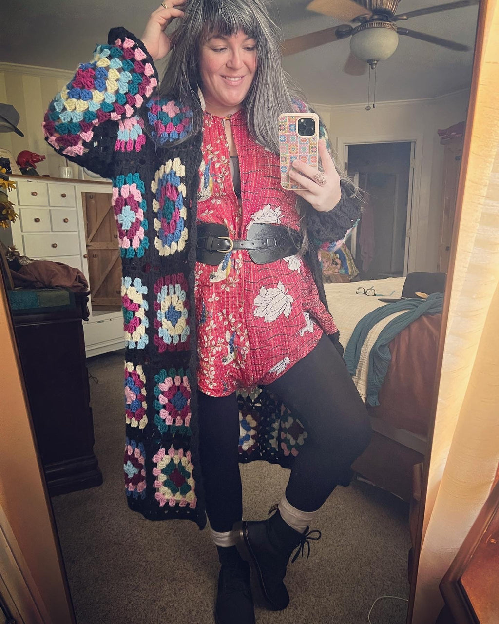 Granny Square Duster Cardigan