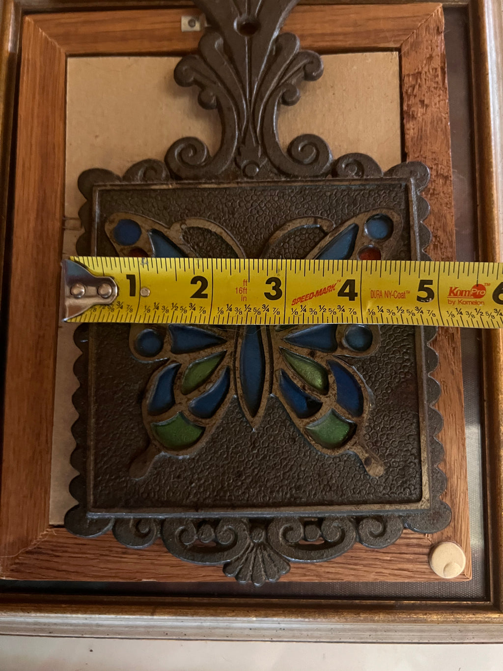 Cast iron Butterfly inlay trivet