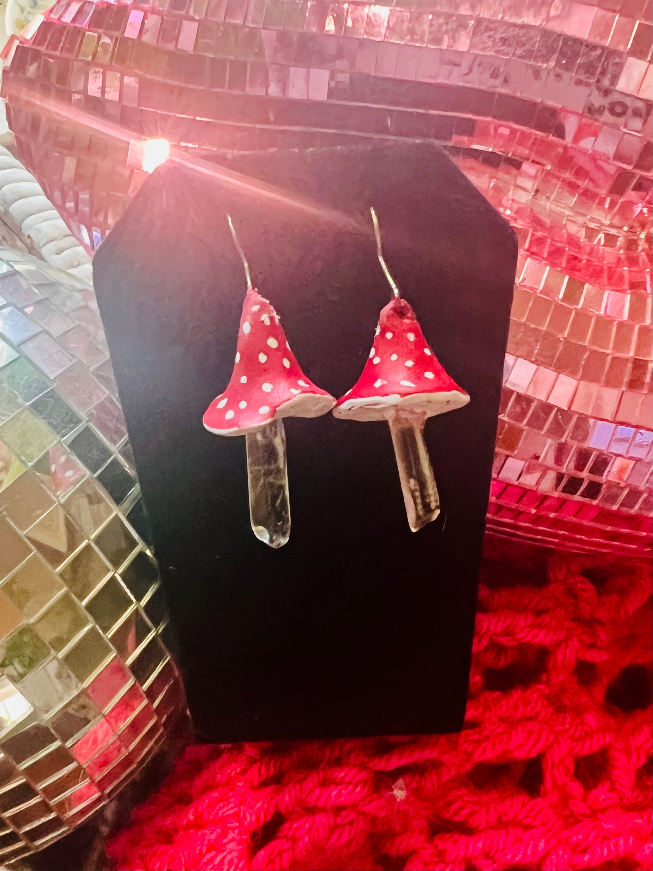 Mini mushroom earrings