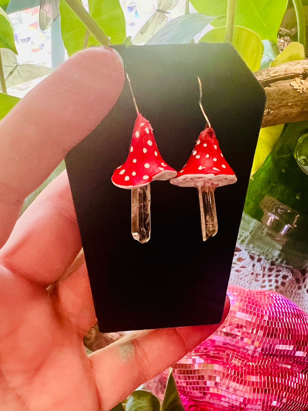 Mini mushroom earrings