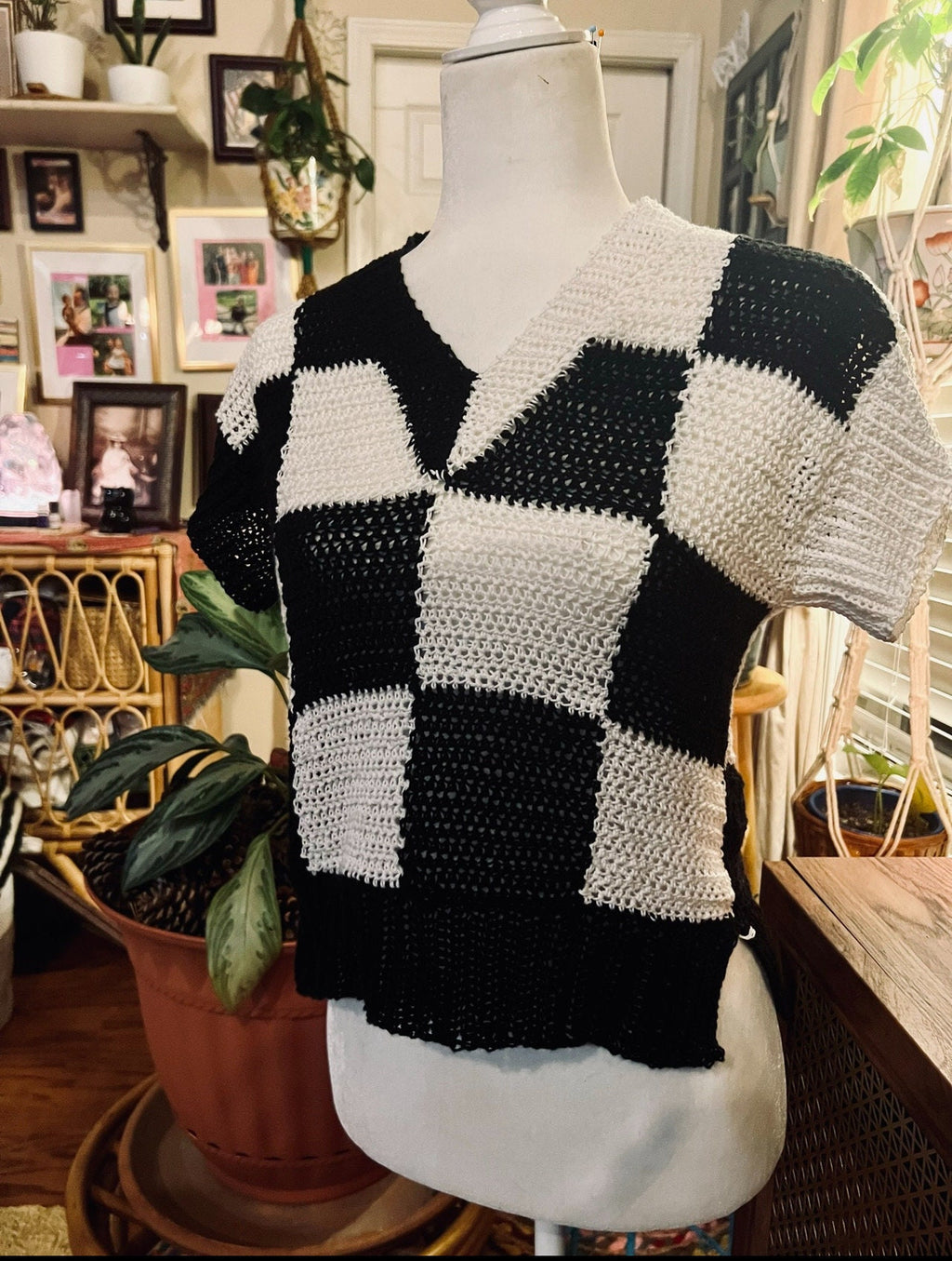 Checkerboard Sweater Vest