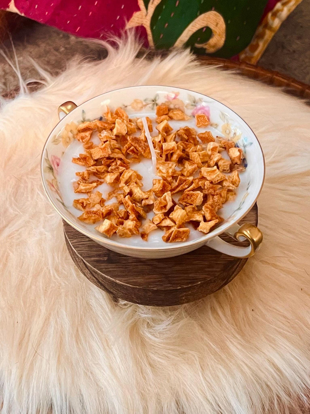 Soy Candle in reusable Vintage China Soup Dish