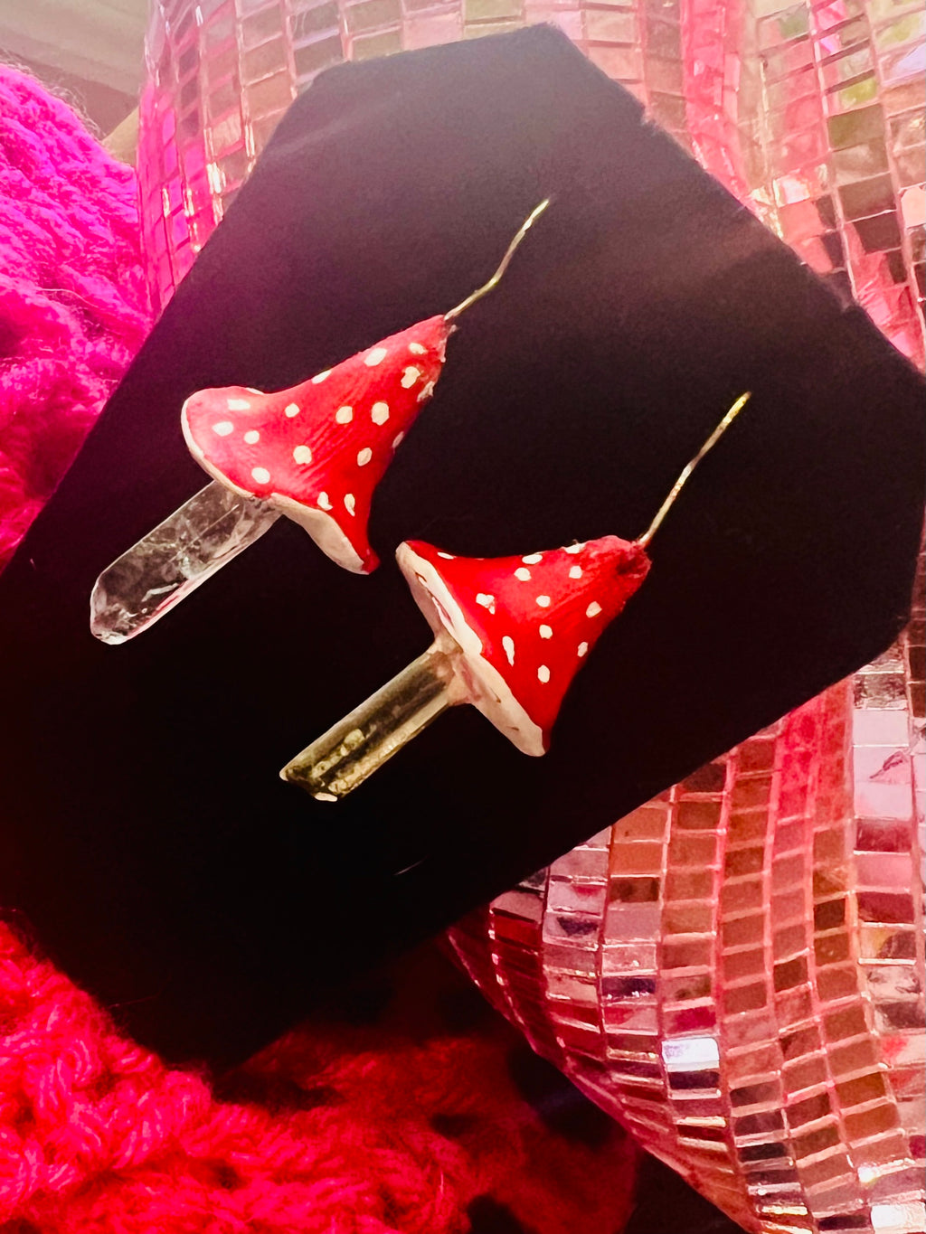 Mini mushroom earrings