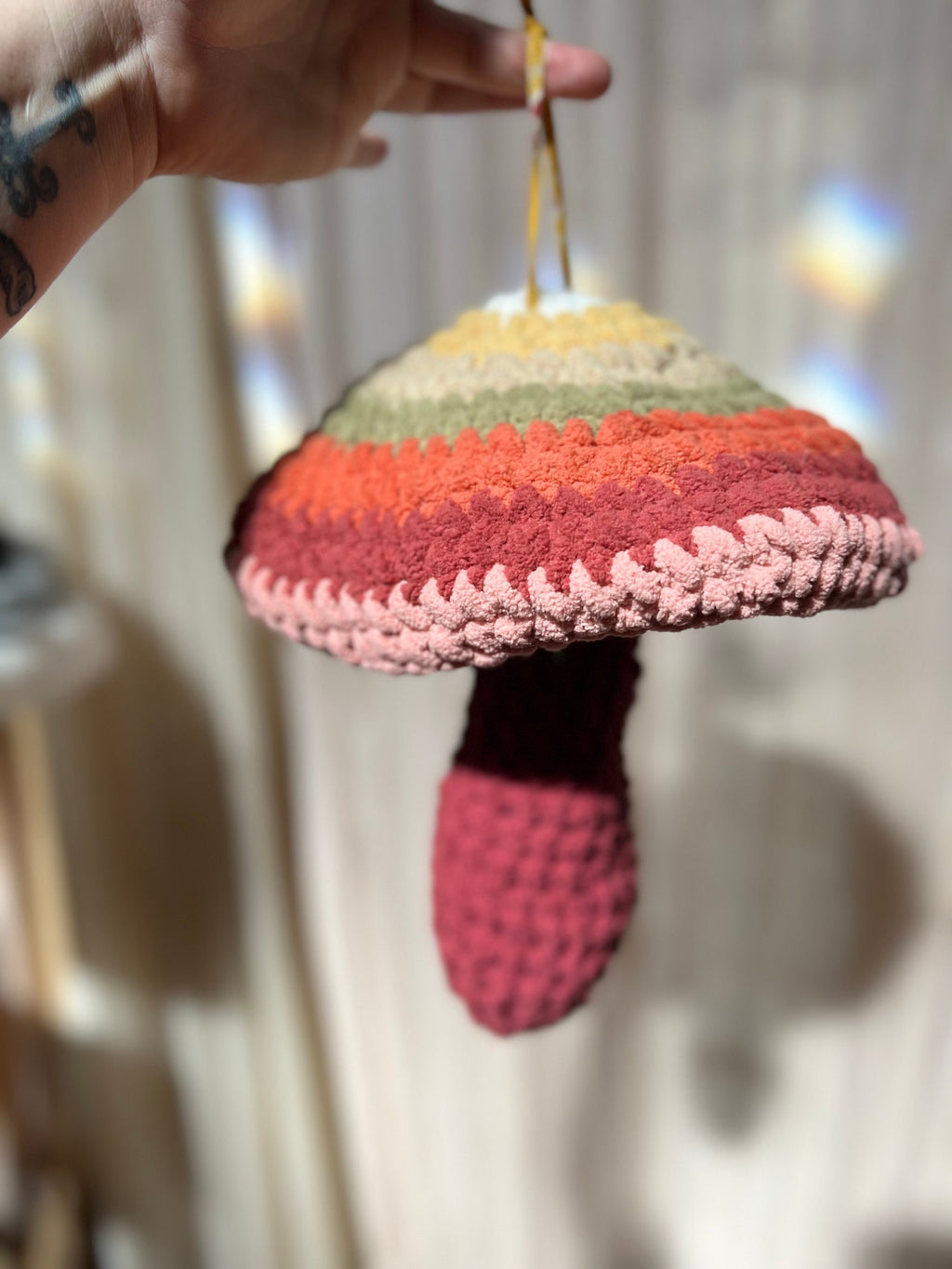 Midi Plush Mushroom Decor Pillow