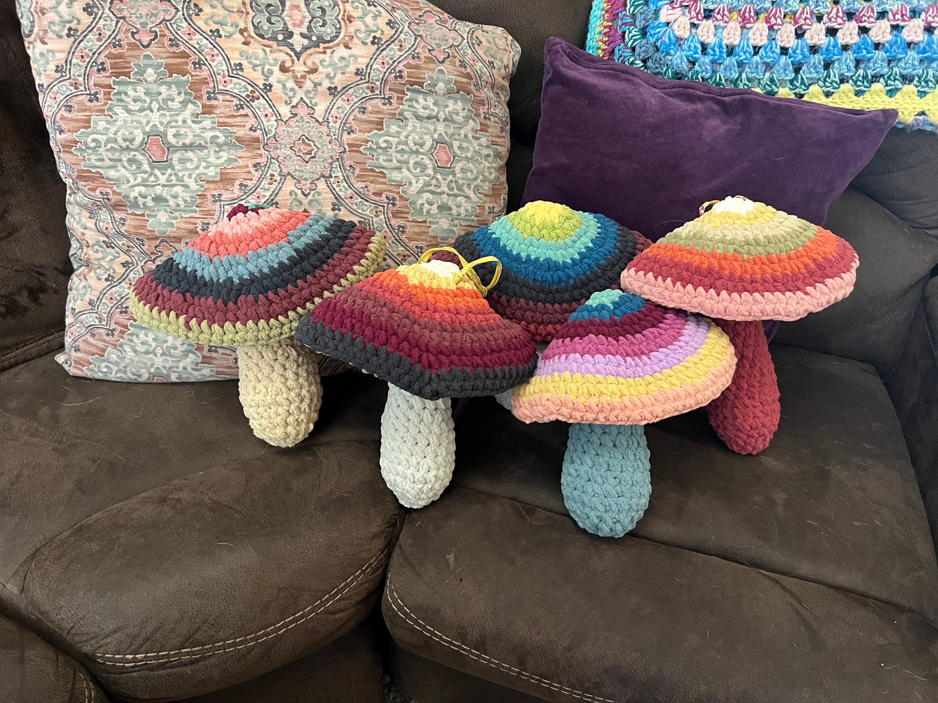 Midi Plush Mushroom Decor Pillow