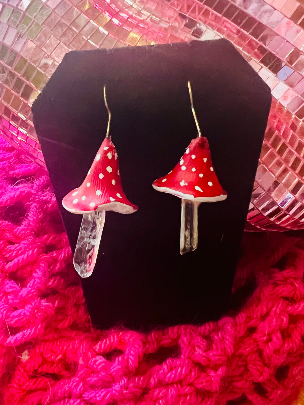 Mini mushroom earrings