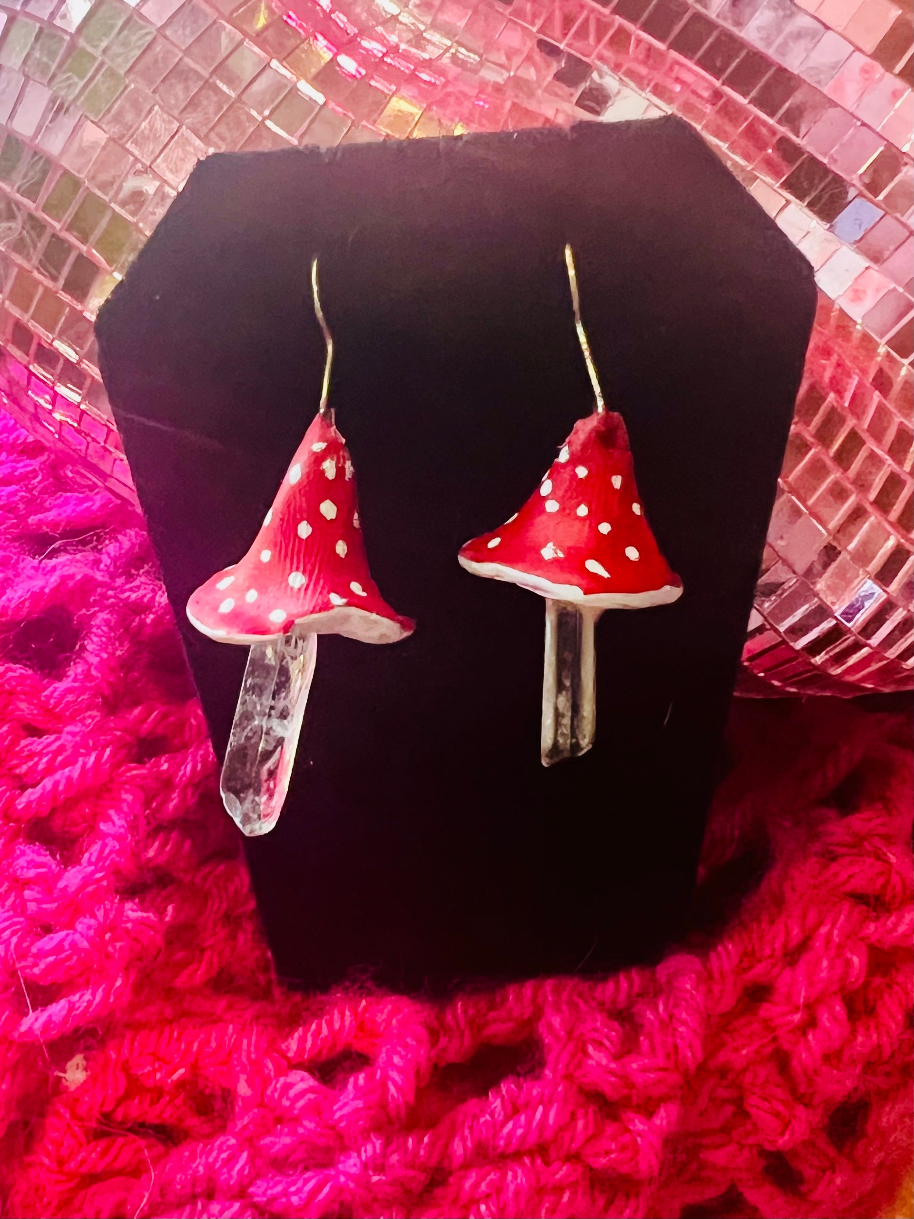 Mini mushroom earrings