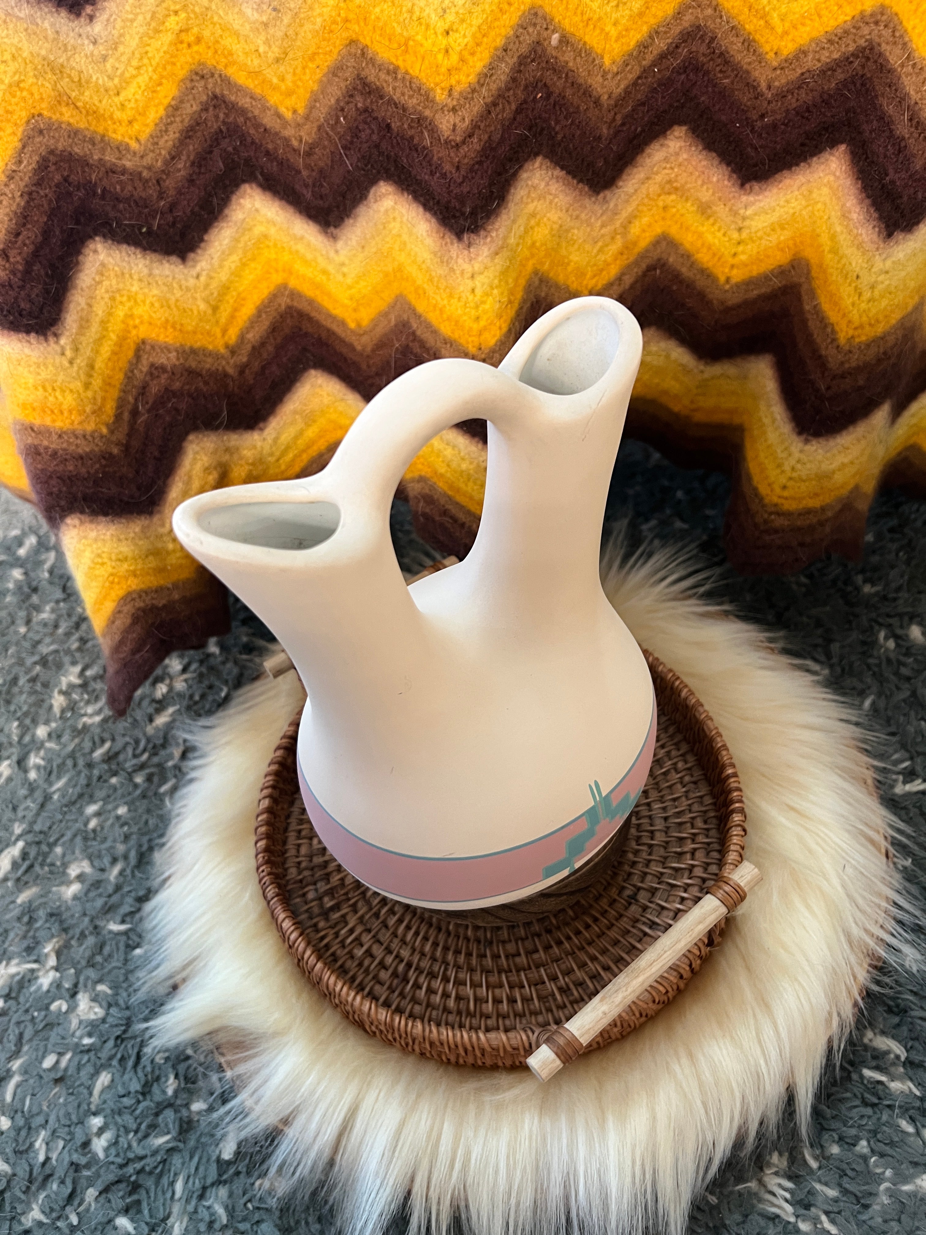 Southwestern Hand sculpted vase
