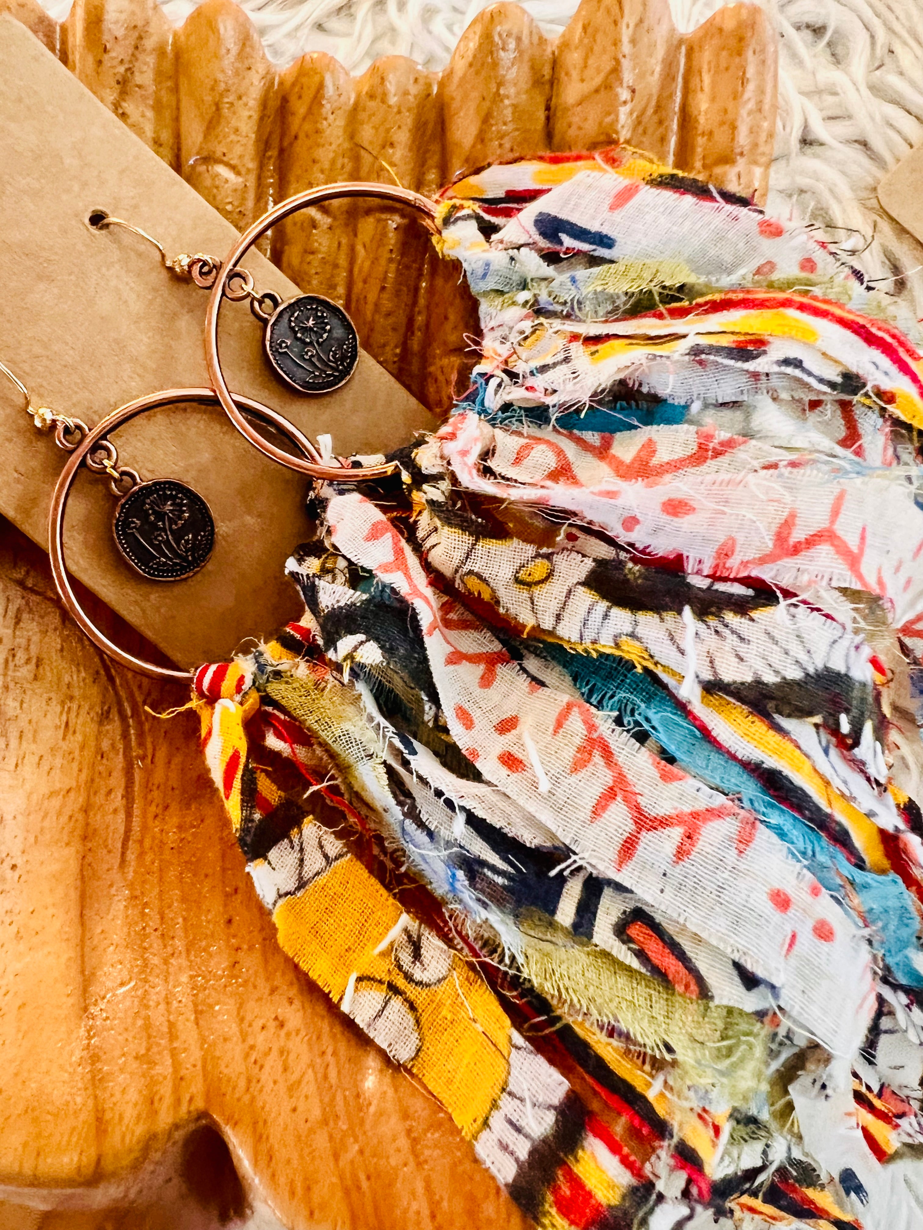 Kantha Charm Earrings