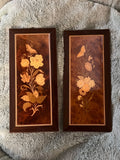 Vintage Italian Marquetry Inlay Wooden Art Set