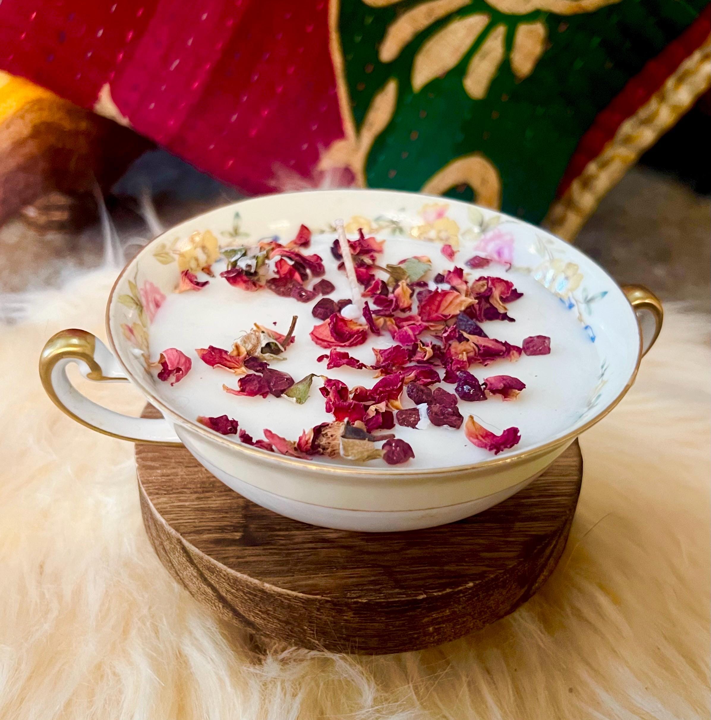 Soy Candle in reusable Vintage China Soup Dish