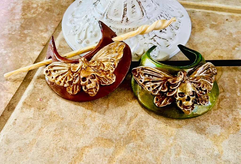 Death Head Moth Hair Slide