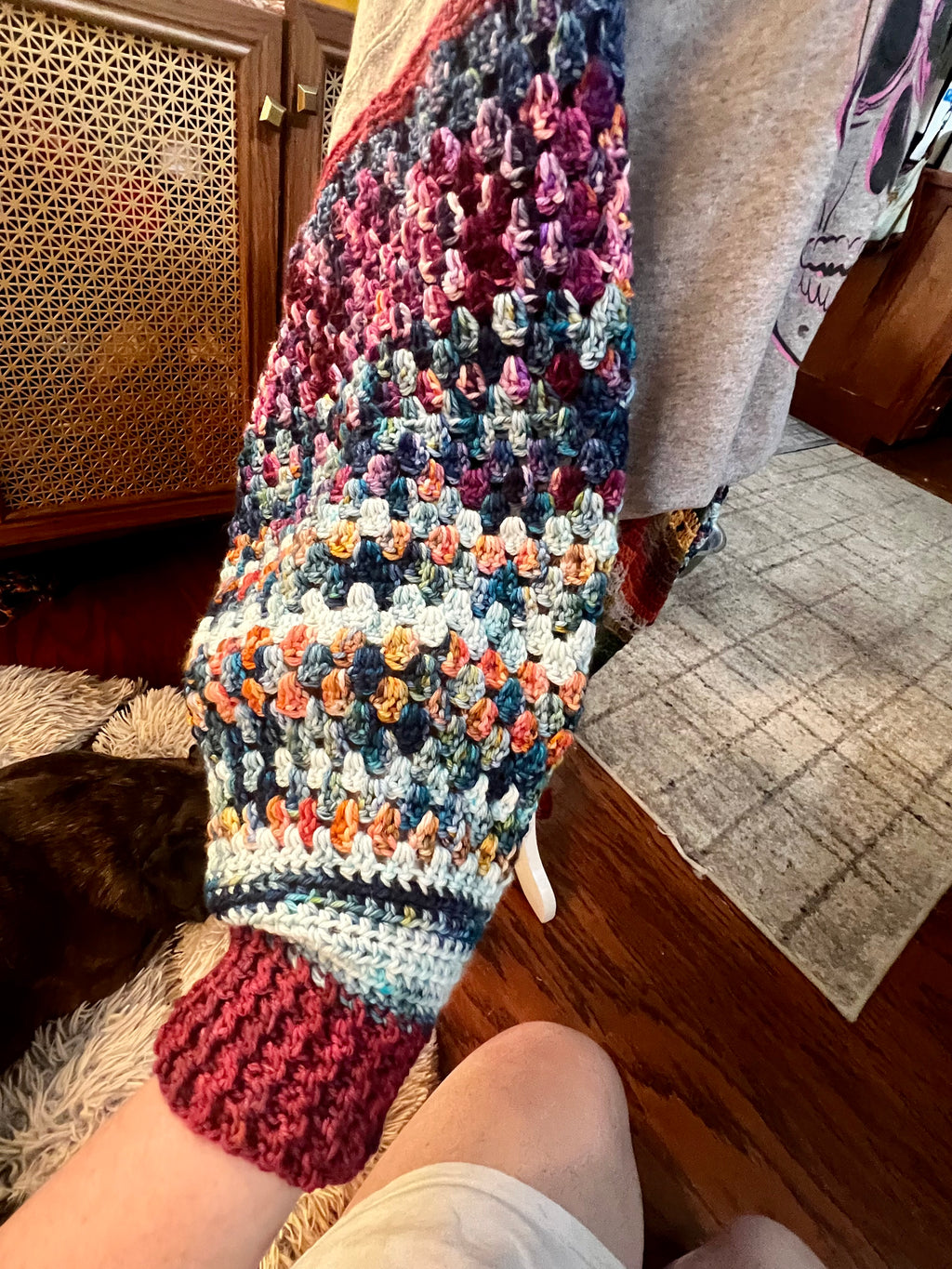 Skull Sweater + Crochet sleeves