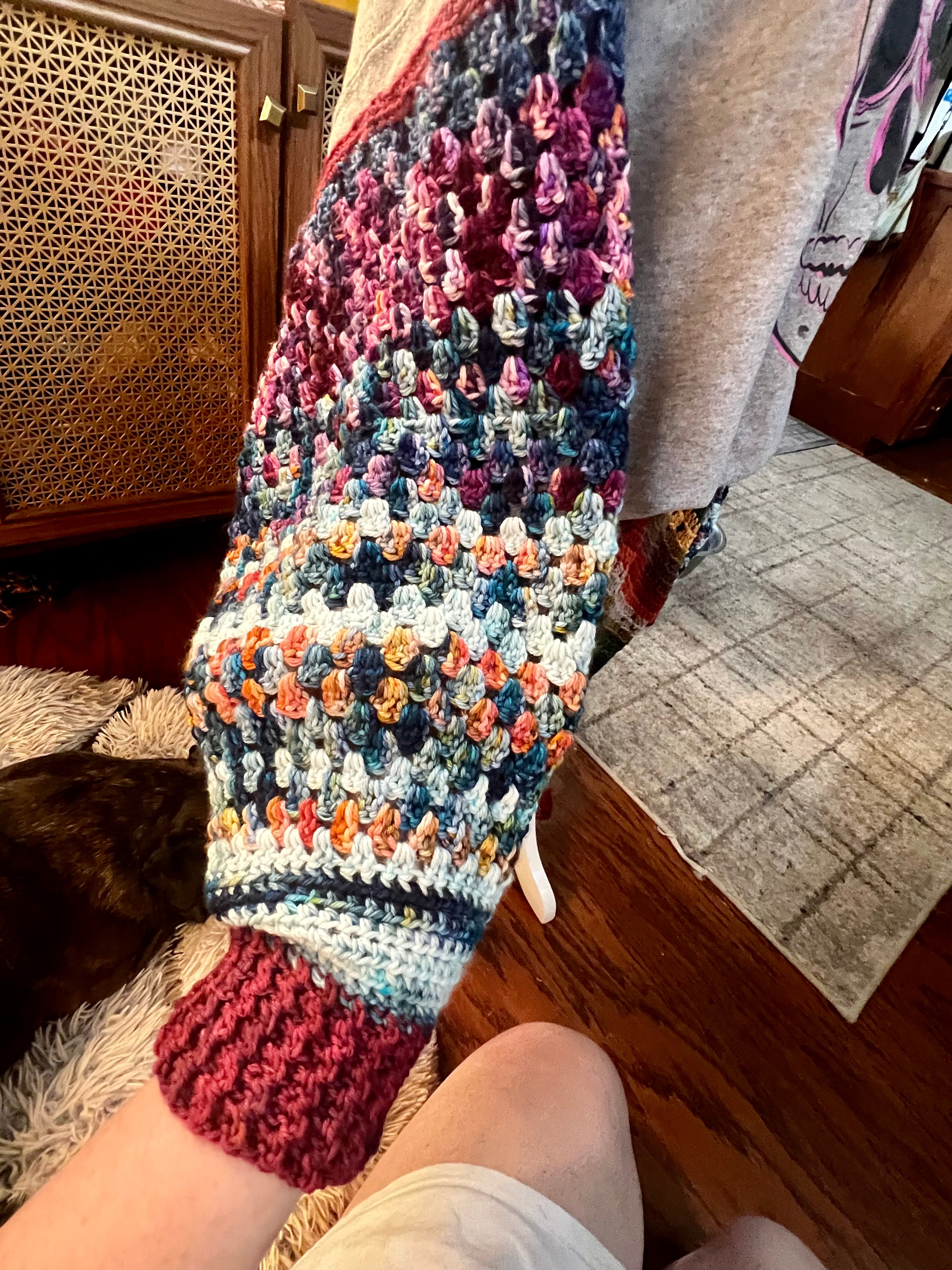Skull Sweater + Crochet sleeves