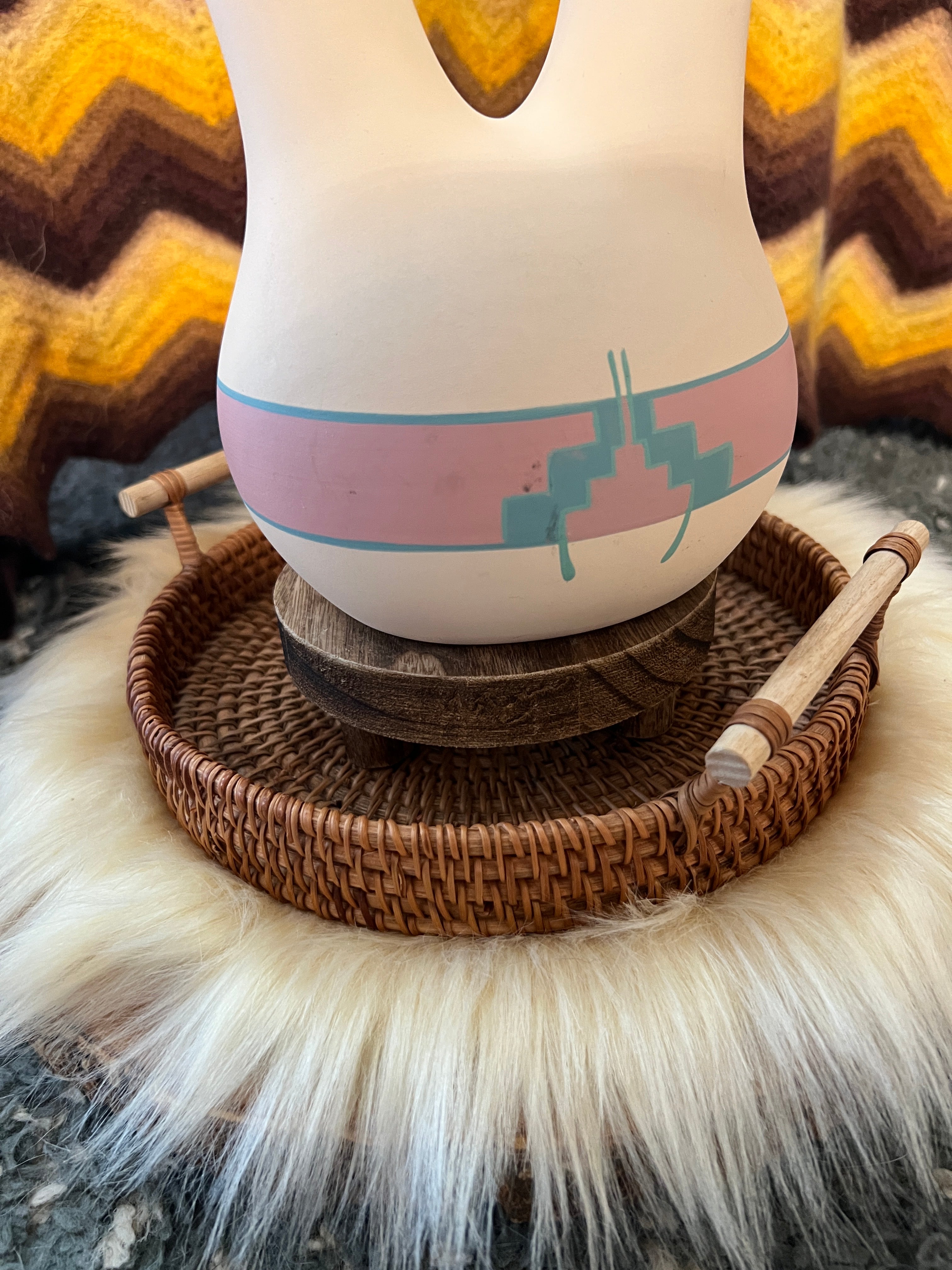 Southwestern Hand sculpted vase