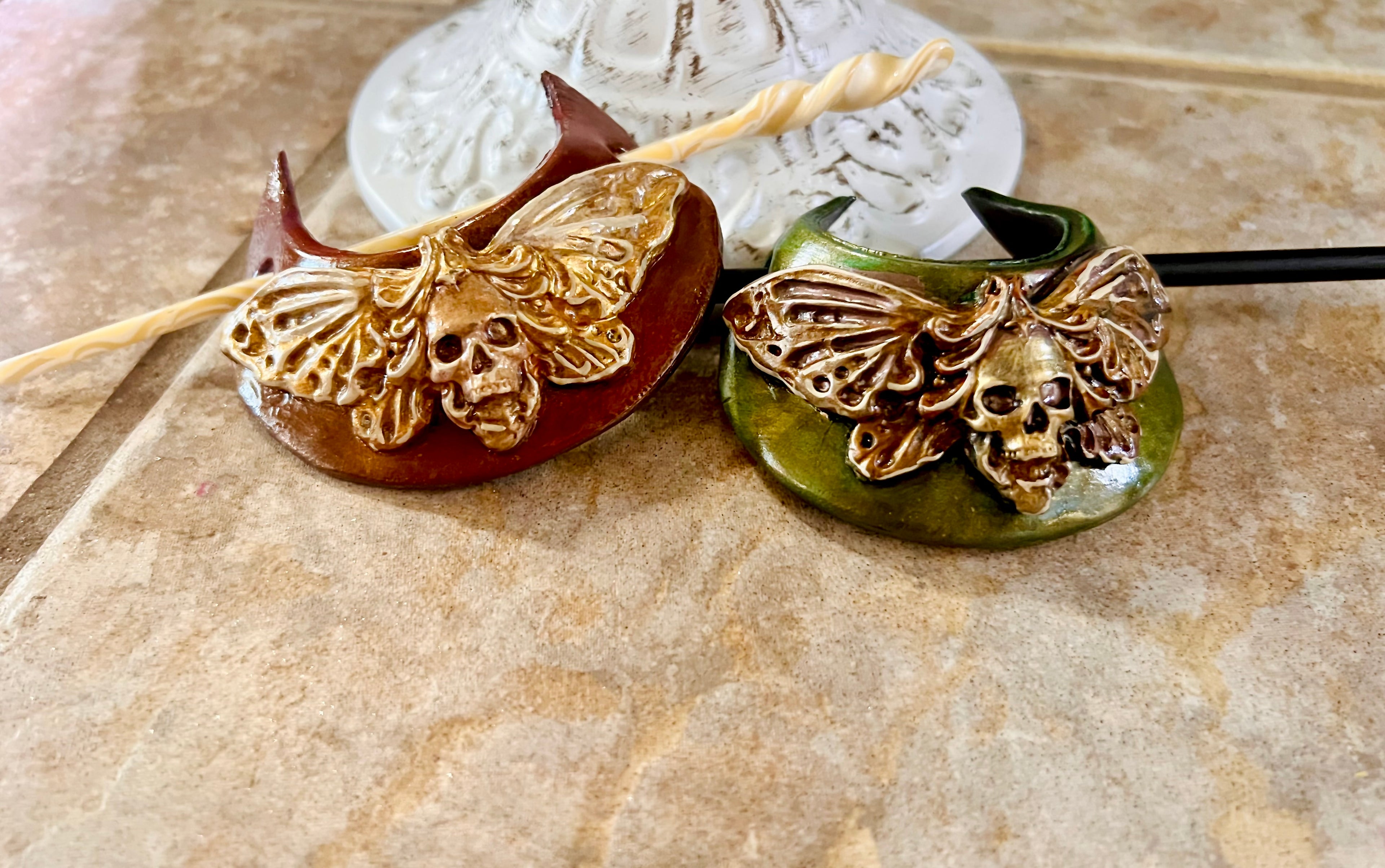 Death Head Moth Hair Slide