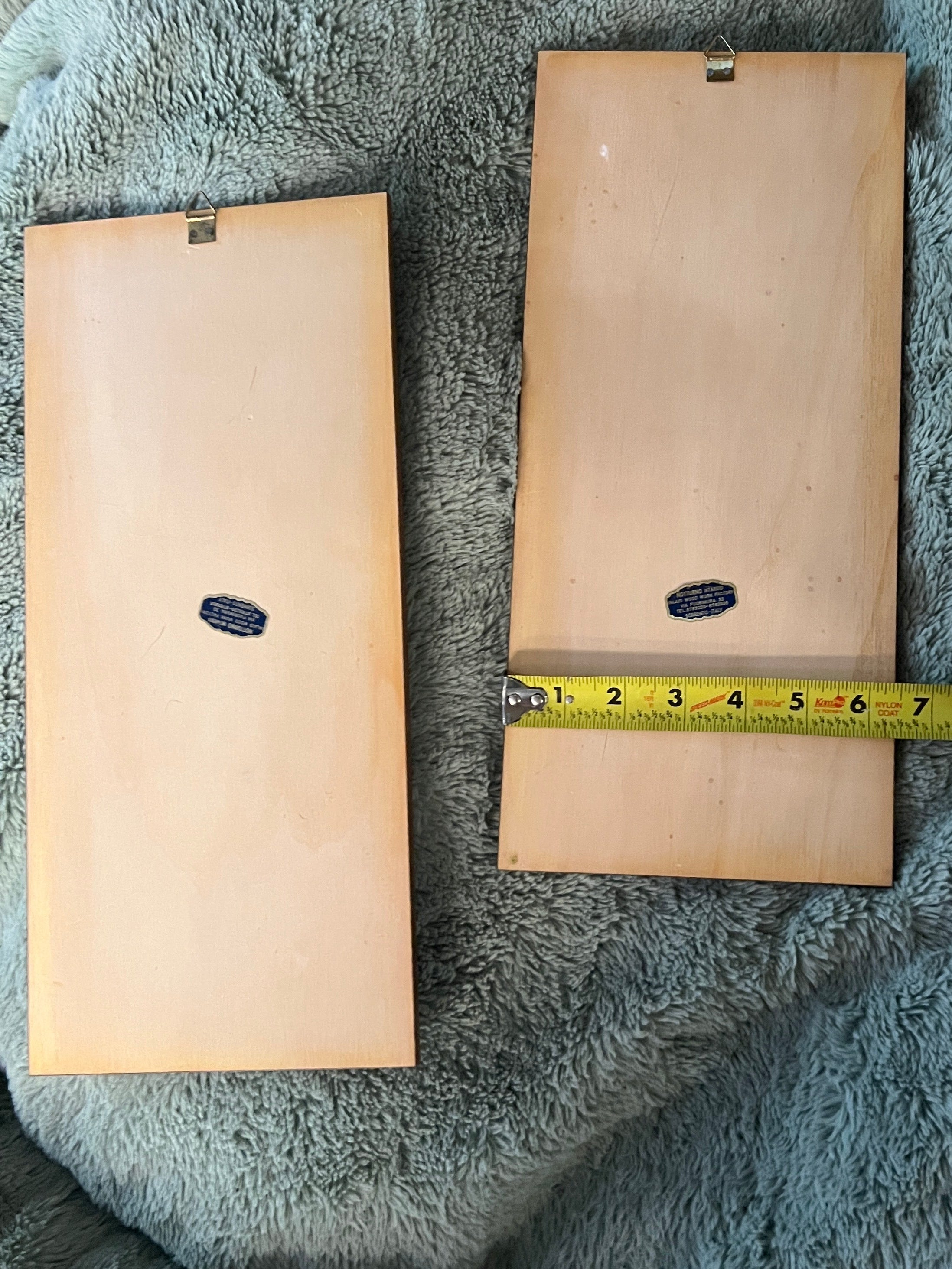 Vintage Italian Marquetry Inlay Wooden Art Set