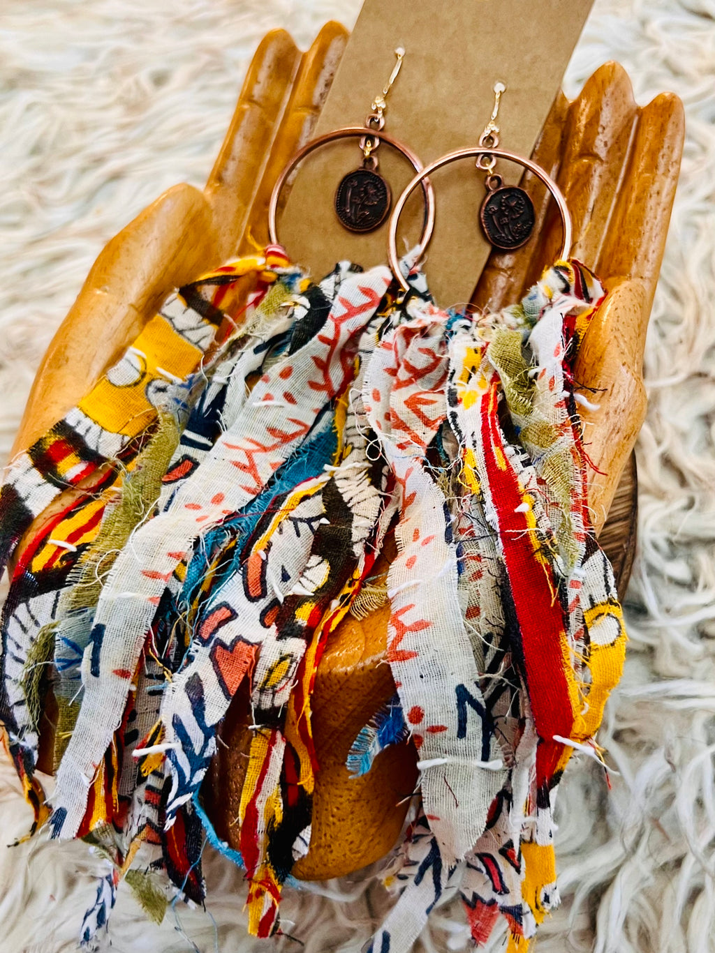 Kantha Charm Earrings