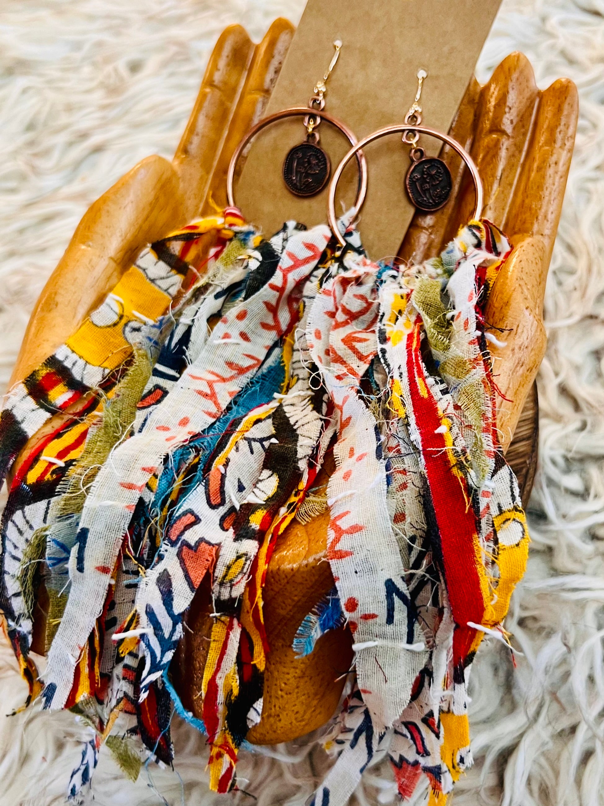 Kantha Charm Earrings