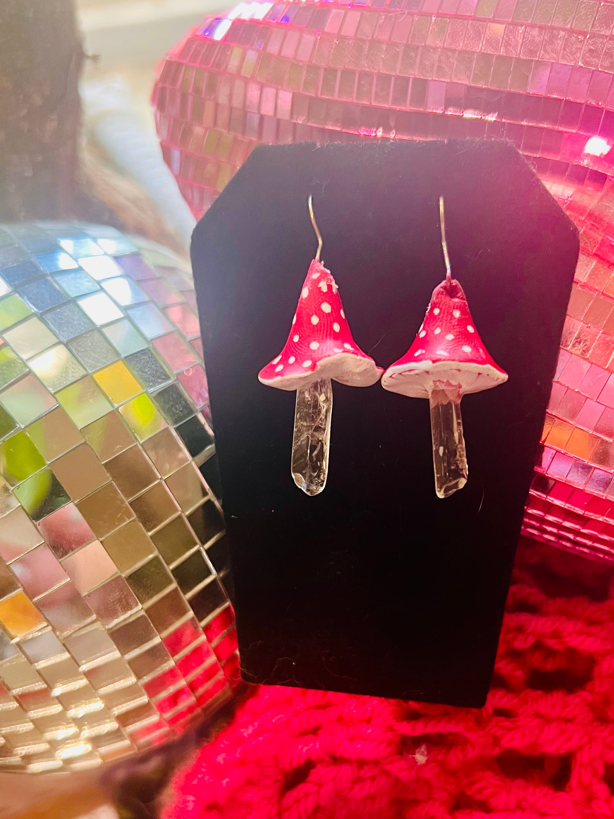 Mini mushroom earrings