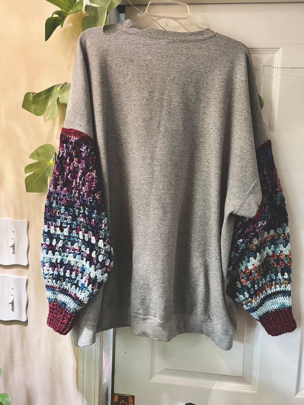 Skull Sweater + Crochet sleeves