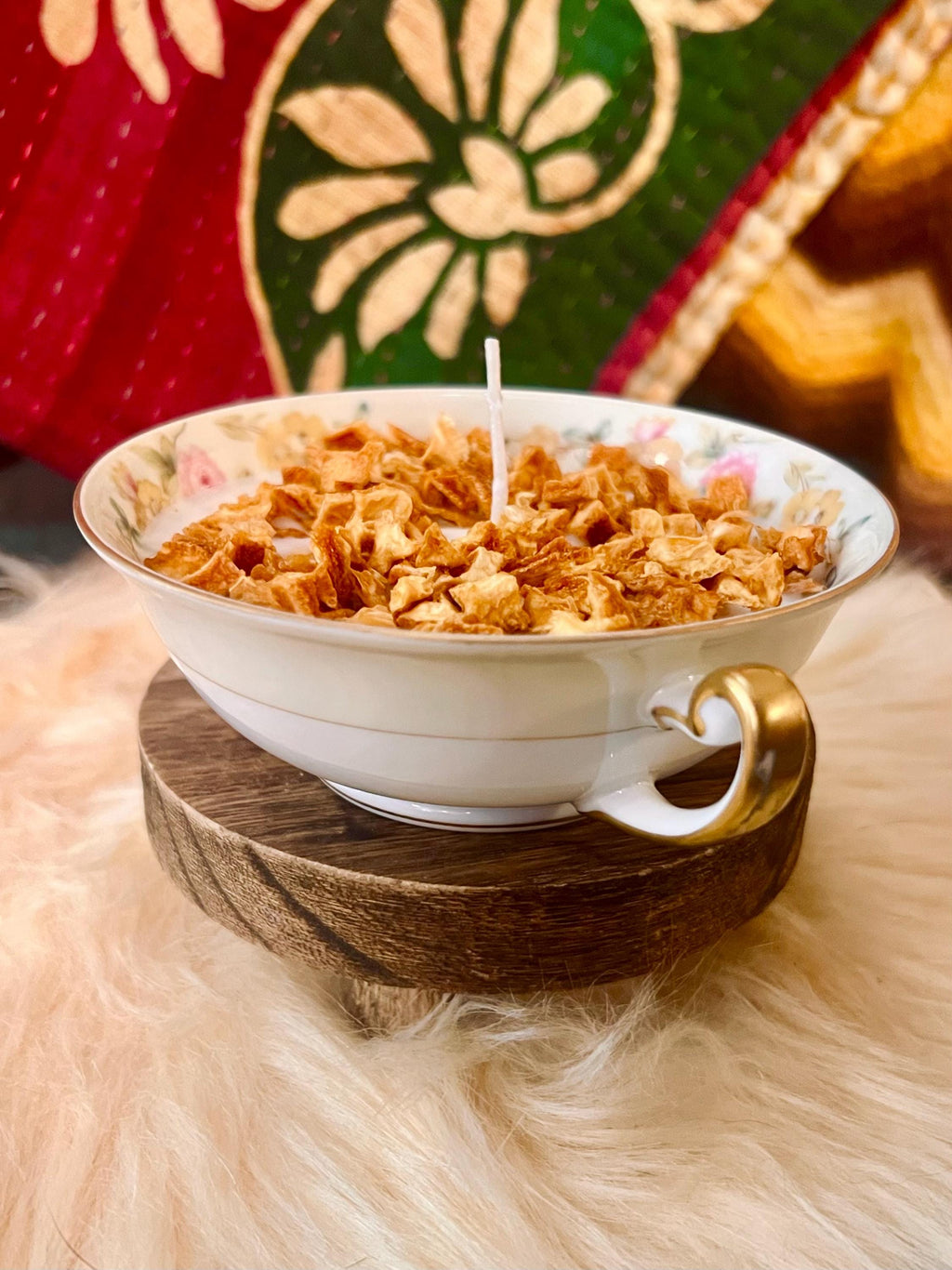 Soy Candle in reusable Vintage China Soup Dish