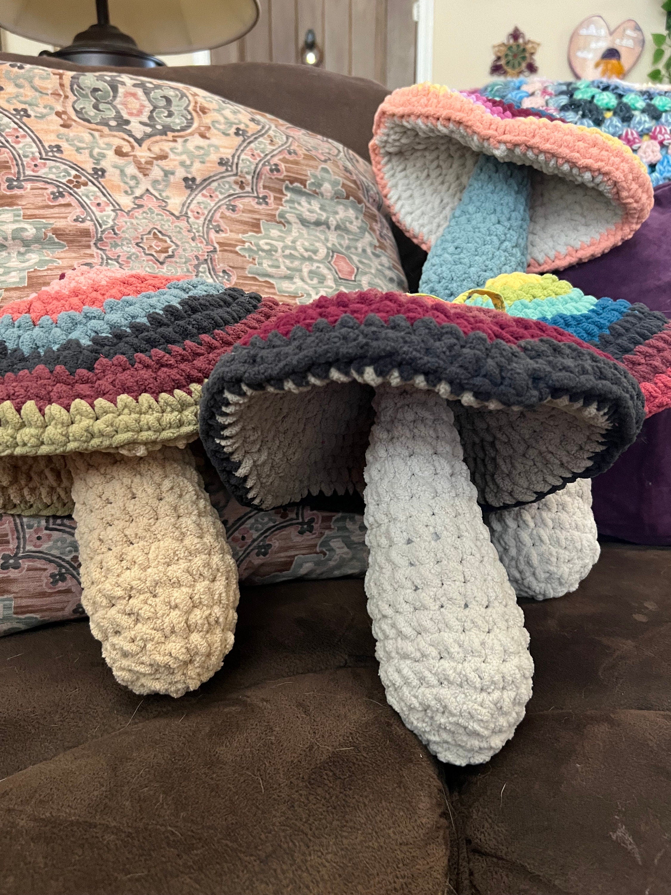 Midi Plush Mushroom Decor Pillow