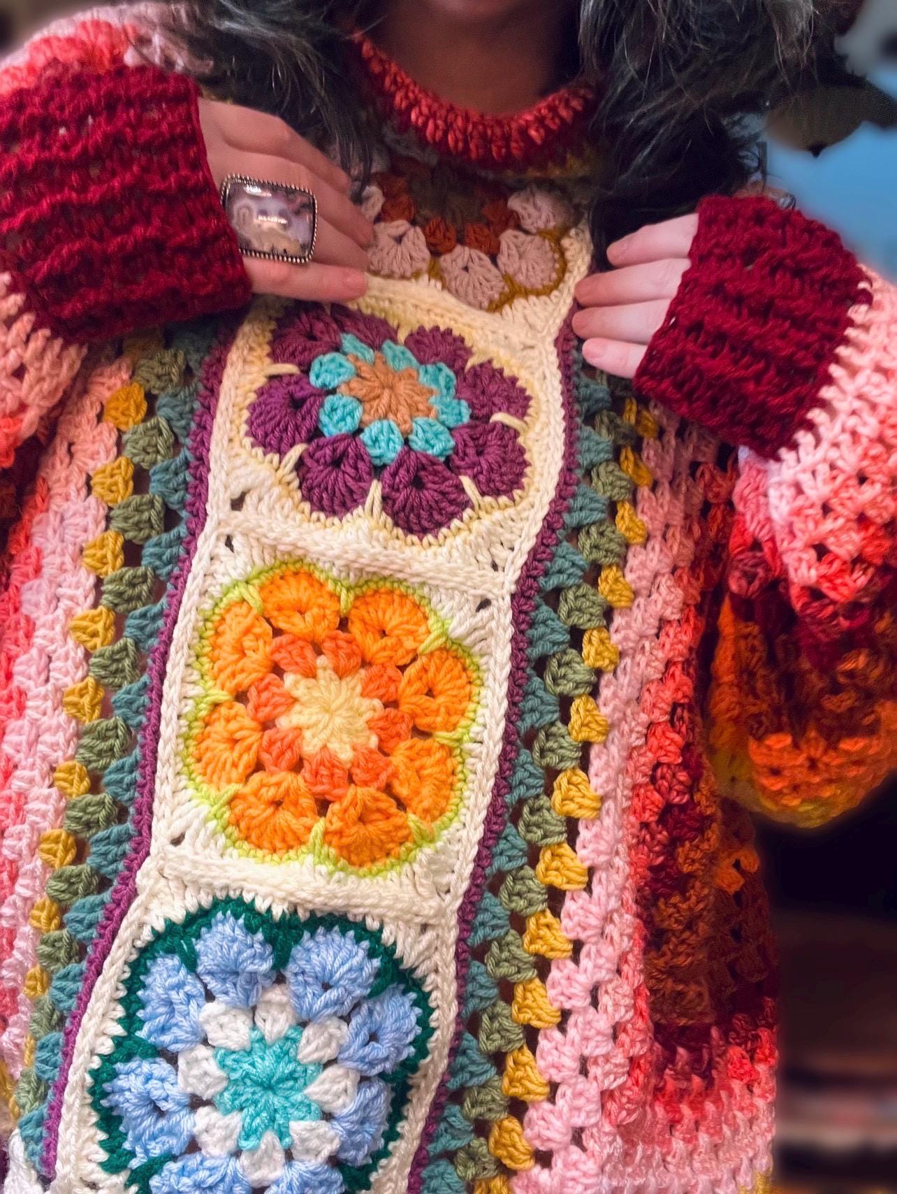 Retro Flower Power Pullover