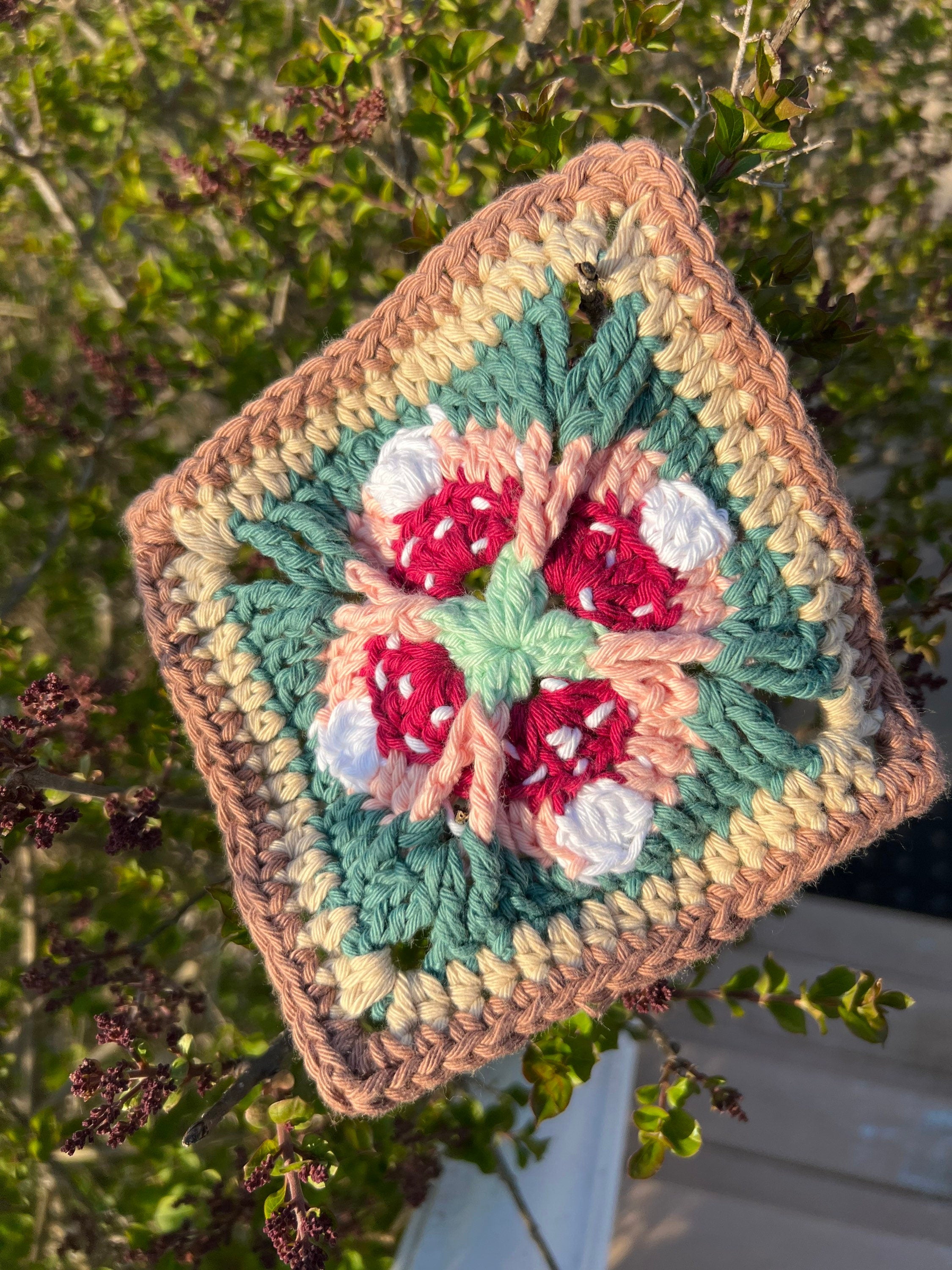 Granny square crochet leg warmers