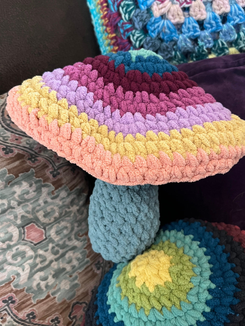 Midi Plush Mushroom Decor Pillow