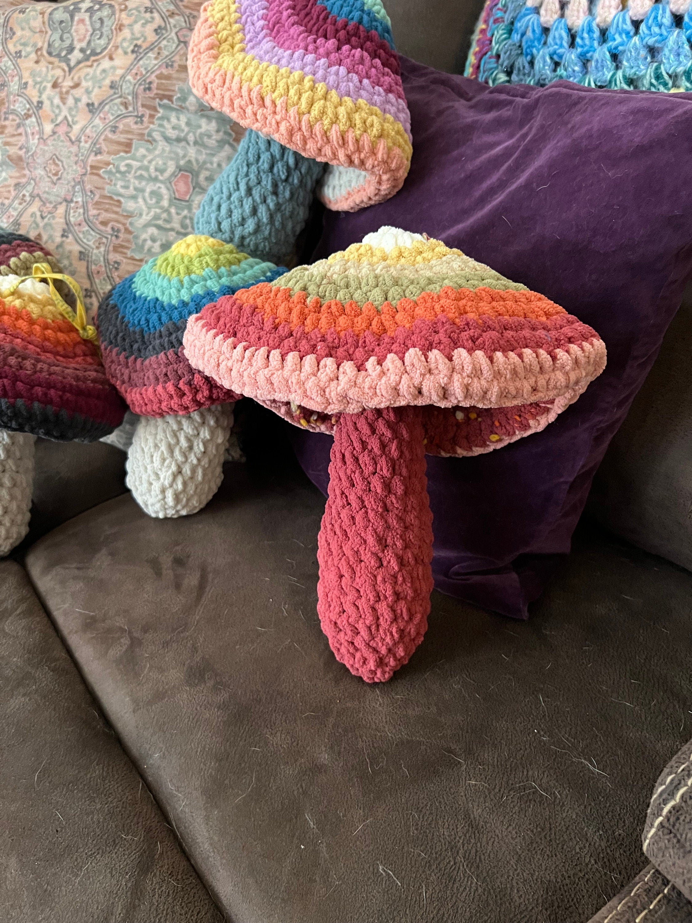 Midi Plush Mushroom Decor Pillow